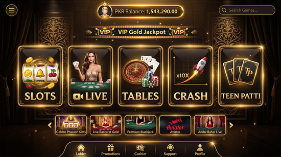 Main screen of Daulat 777 casino page for PK players